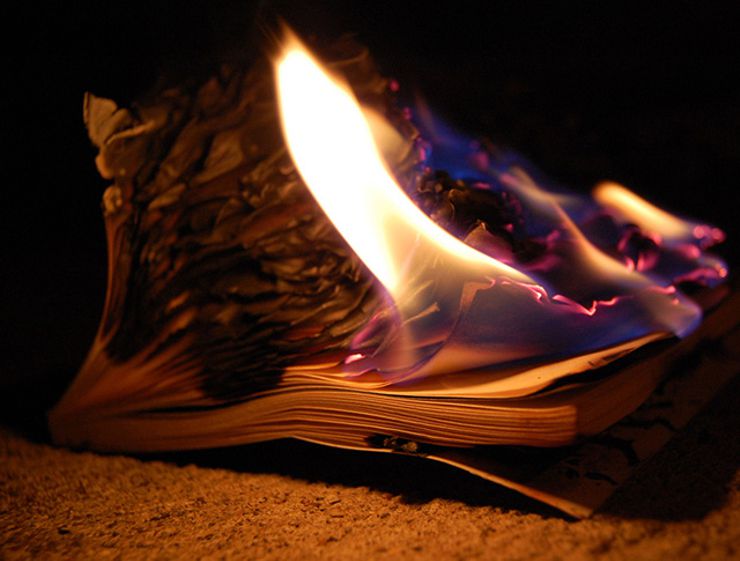 burned book