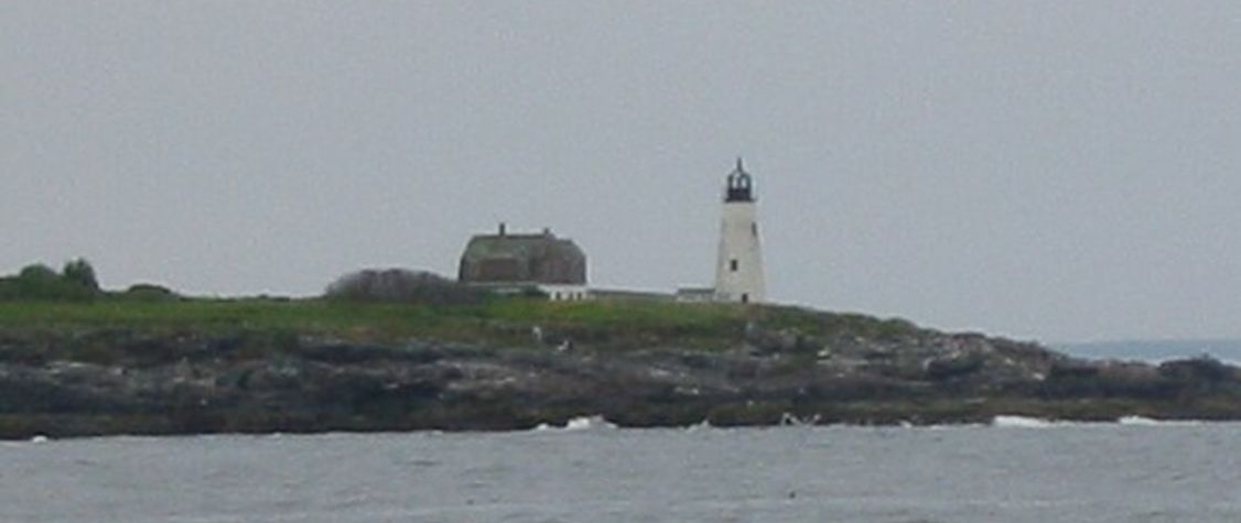 A far off view off the Wood Island Lighthouse in Maine.
