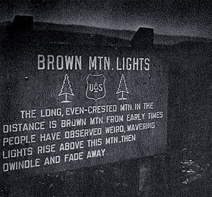 brown mountain lights