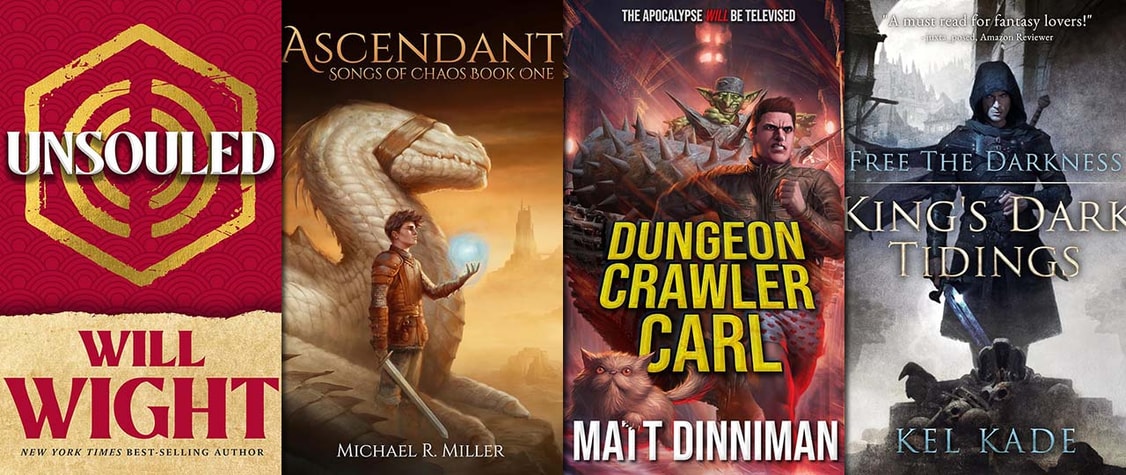 collage of power fantasy books