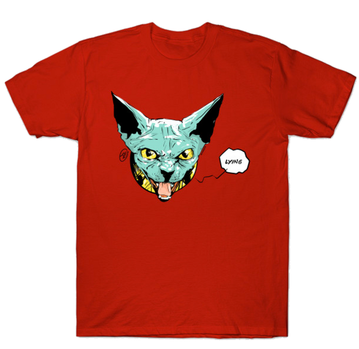 cat shirts for geeks lying cat Saga