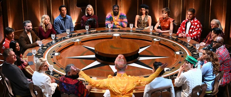 Still from 'The Traitors' at Round Table. 