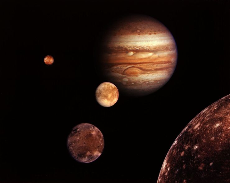 NASA Europa Galilean moons