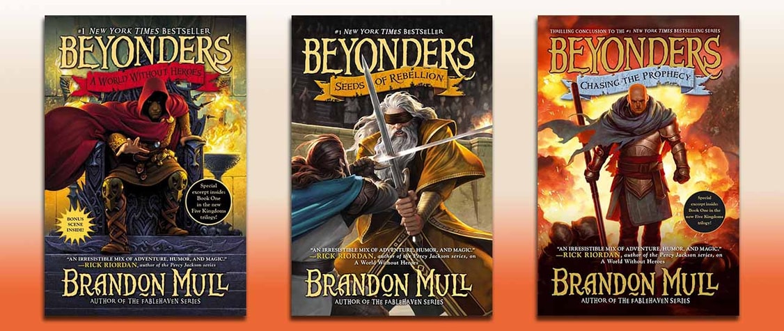 collage of brandon mull's beyonders series