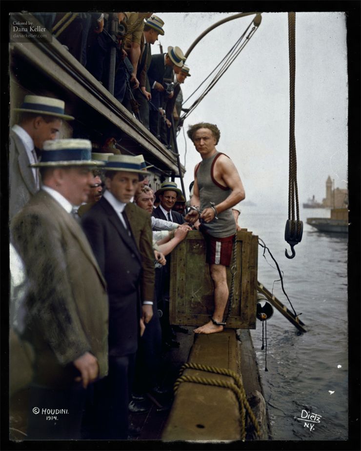 harry houdini colorized