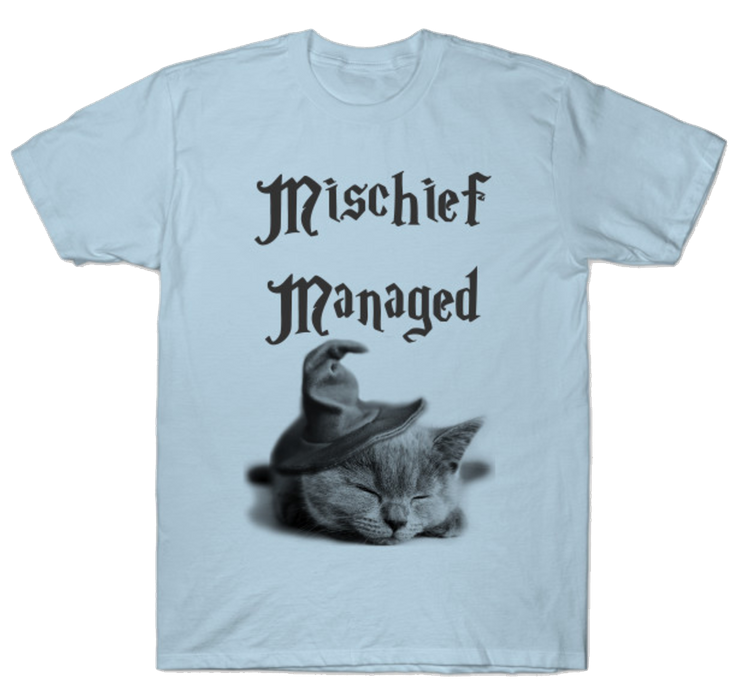 cat shirts for geeks mischief managed Harry Potter