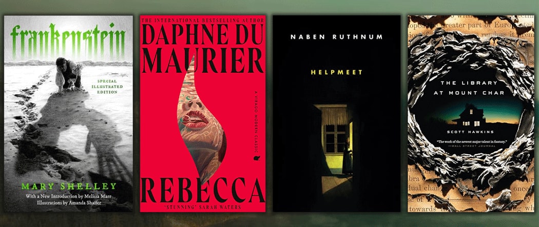 Covers of four books on list. 