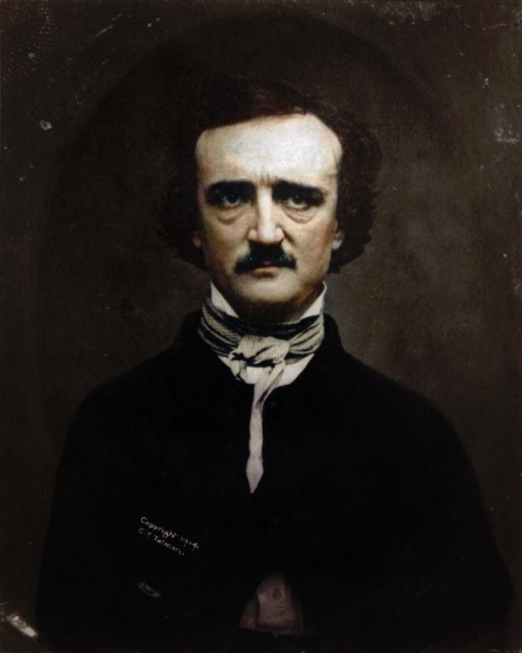 Edgar Allen Poe colorized