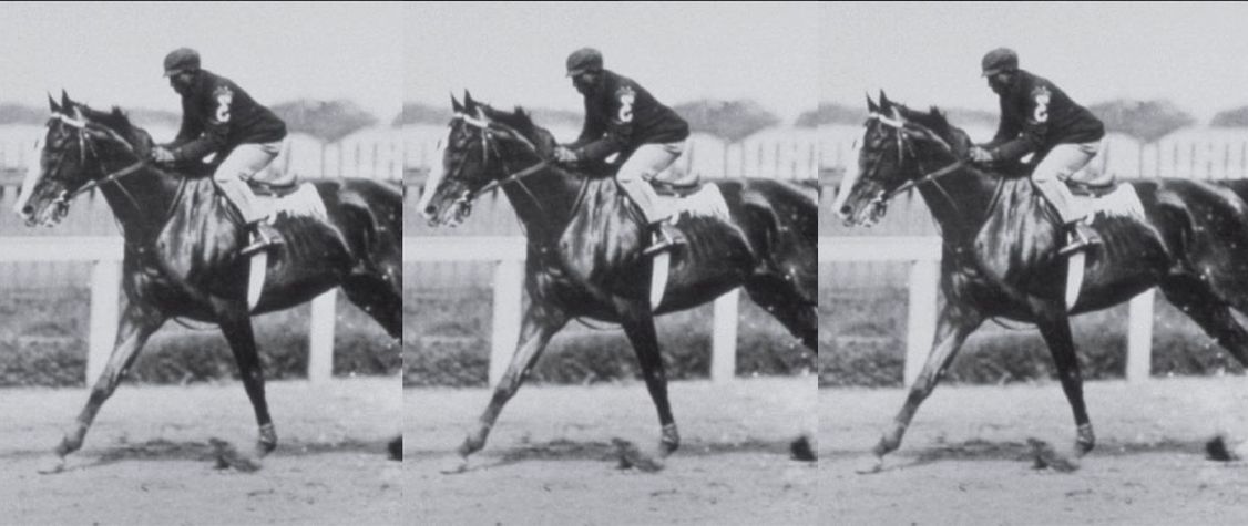 Photo of Jimmy Winkfield on a horse