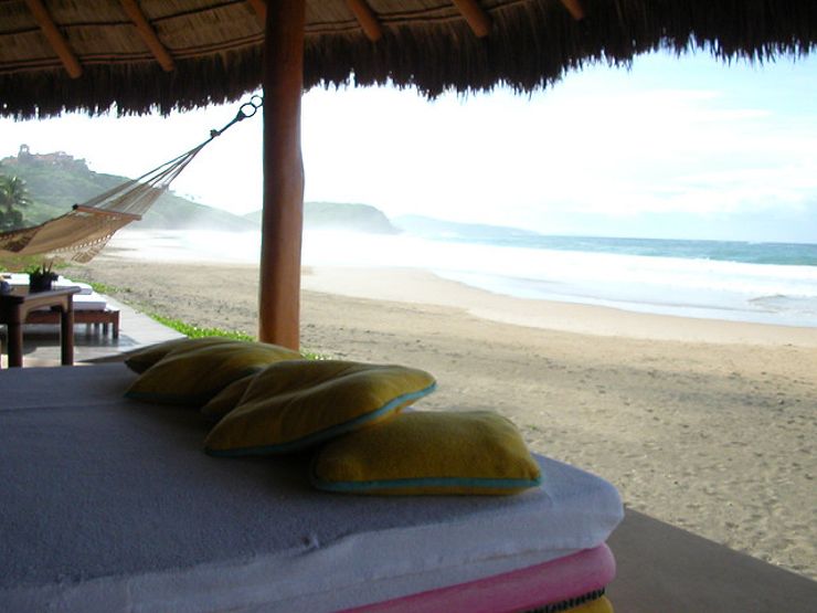 romantic beach getaways Las Alamandas Mexico