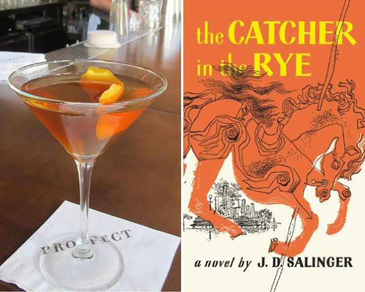 Literary Inspired Cocktails Catcher in the Rye
