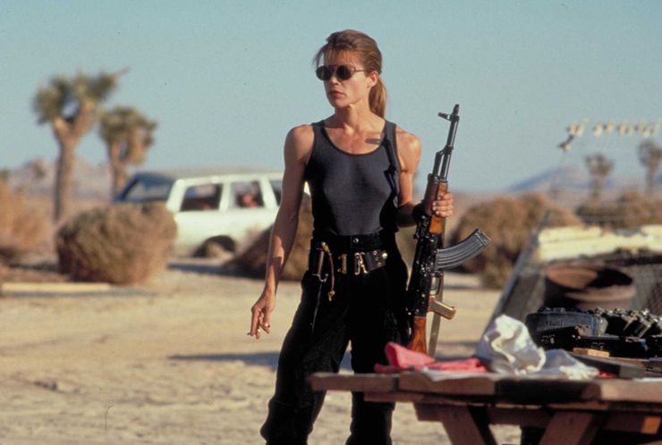 badass female characters Sarah Connor Terminator 2: Judgment Day