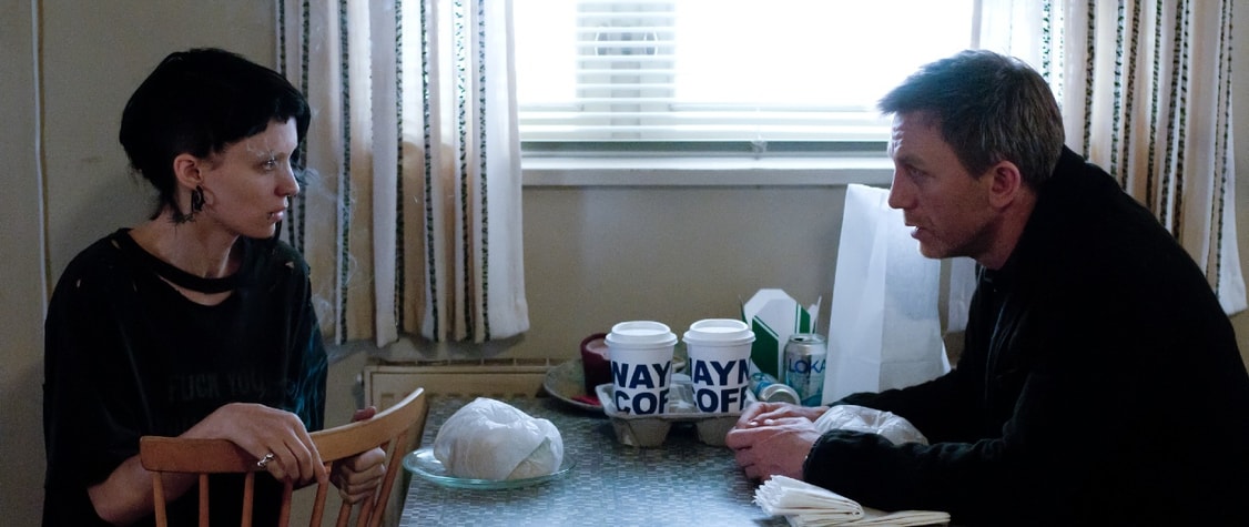 Rooney Mara and Daniel Craig in 'Girl with the Dragon Tattoo'