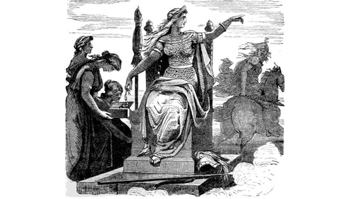 Illustration of the goddess Frigga.