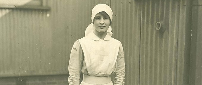 Vera Brittain as a Voluntary Aid Detachment nurse.