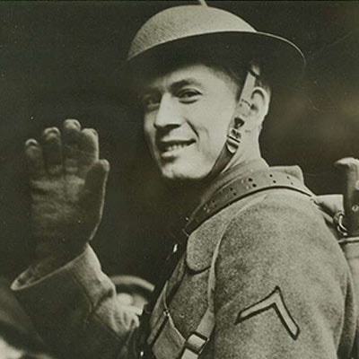 Photo of: Private Milburn Henke of Hutchinson, Minnesota was reported to be the first American soldier to land on British soil.