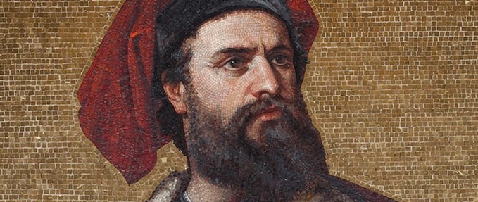 A mosaic of Marco Polo.