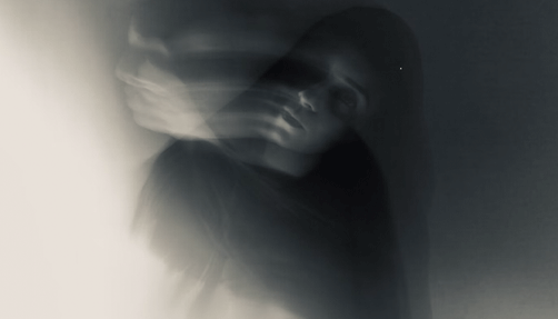 Spooky image of possessed girl 