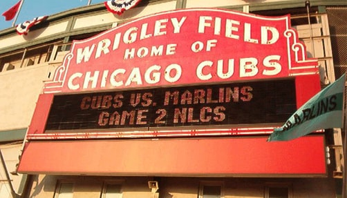 Photo of Wrigley Field Sign 2003.
