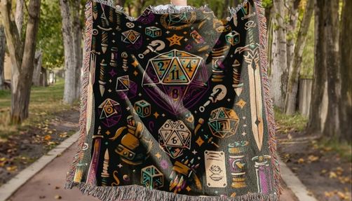 throw-blanket_dungeons-and-dragons-gift-guide Dungeons & Dragons throw blanket