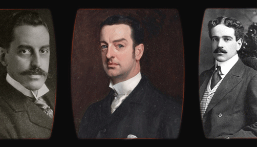 Images of Cornelius Vanderbilt II, William Kissam Vanderbilt, and George Washington Vanderbilt II.