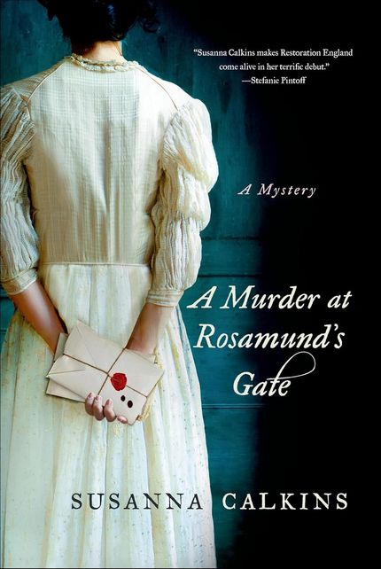 The cover of "A Murder at Rosamund's Gate" by Susanna Calkins