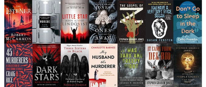 covers of 14 books on list. 