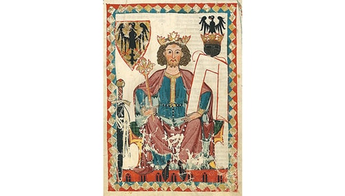 Depiction of King Henry VI from the Codex Manesse.