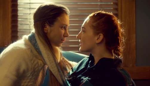 Dominique Provost-Chalkley and Katherine Barrell in 'Wynonna Earp'