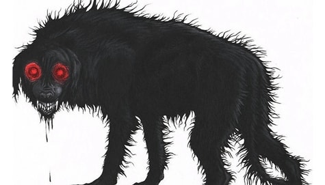 Illustration of Black Shuck.
