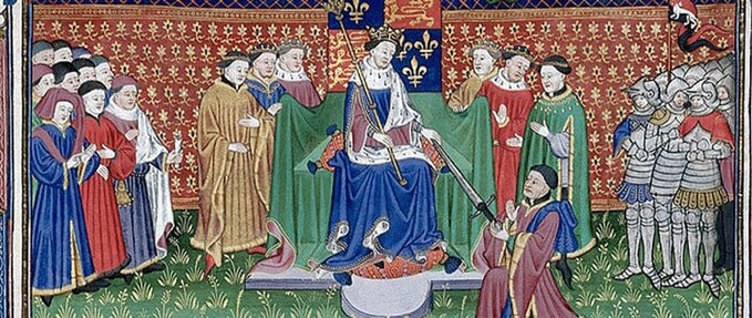 the-erfurt-disaster_feature An illustration of Henry VI enthroned.