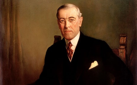 Official portrait of President Woodrow Wilson.