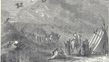 The lost army of Cambyses II according to a XIX century engraving.