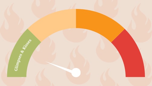 Spicy meter pointing at "glimpses & kisses."