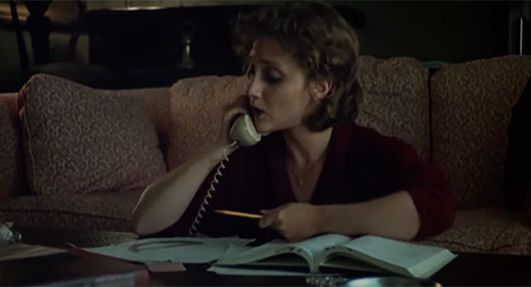 a woman answers the phone in the screenshot of when a stranger calls