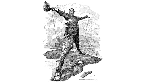 Caricature of Cecil John Rhodes.