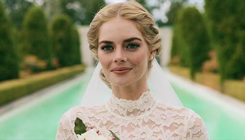 Still of Samara Weaving in "Ready or Not"