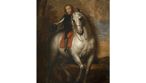 "Sir Jeffrey Hudson on Horseback" by Anthony van Dyck (1700-1799).