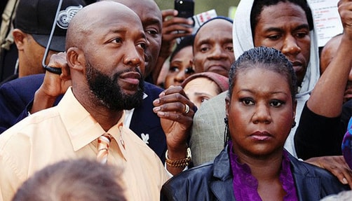 Tracy Martin at a 2012 protest.