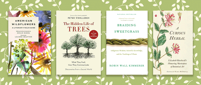 Covers of nature-based books.