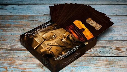 The cards for the Sherlock Holmes Consulting Detective game.