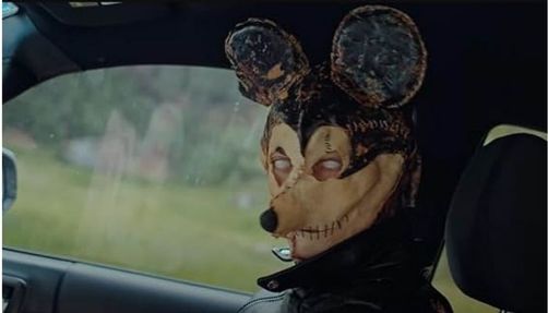 Still from the movie "I Heart Willie" showing the titular mouse/human villain.