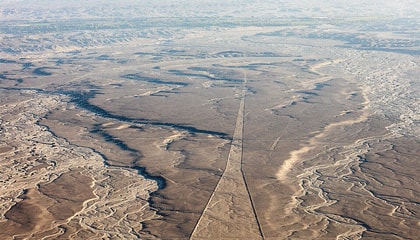 Aerial photo of the Nazca Lines.
