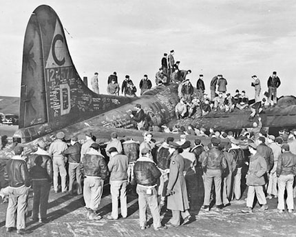  Photo of the B-17 Bomber Group stationed at Molesworth, England. 