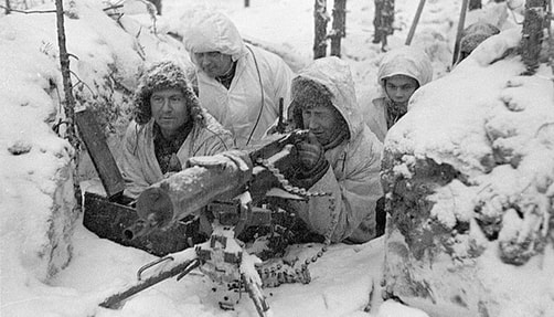 Image of machine gun nest during the Winter War.