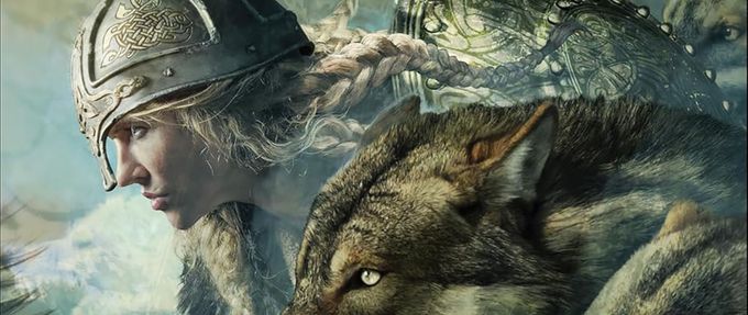 warrior woman with a wolf