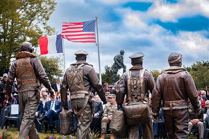 WWII Mighty Eighth Airmen memorialized in European sculpture