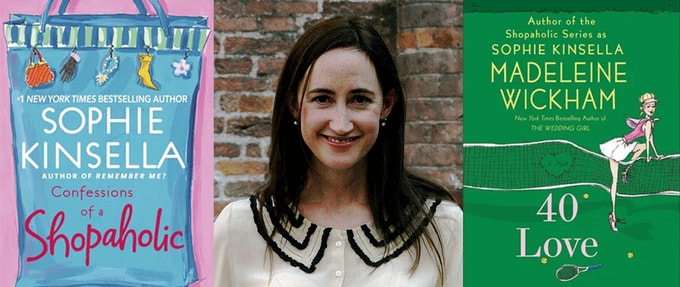 remembering-sophie-kinsella_feature Photo of Sophie Kinsella next to covers of her books.