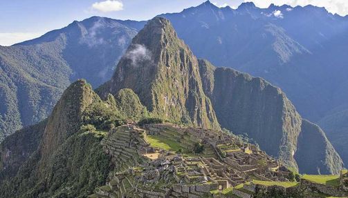 aerial photo of machu picchu