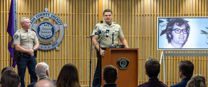 Detective Tim Cooper with the Ada County Sheriff's Office spoke about his year-long work investigating the 1982 death of a man at a Catholic Church in Boise, Idaho.